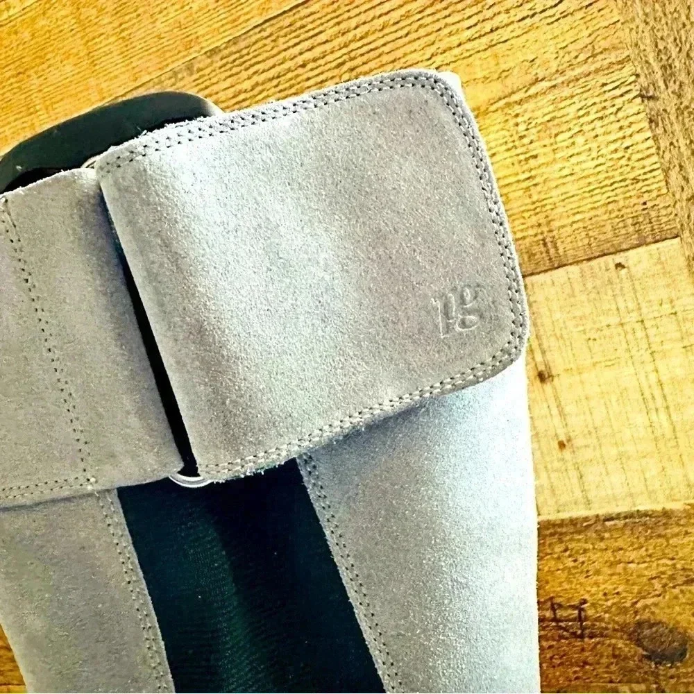 Paul Green Abby Riding Tall Suede/Leather Stretch Zip Up Boots